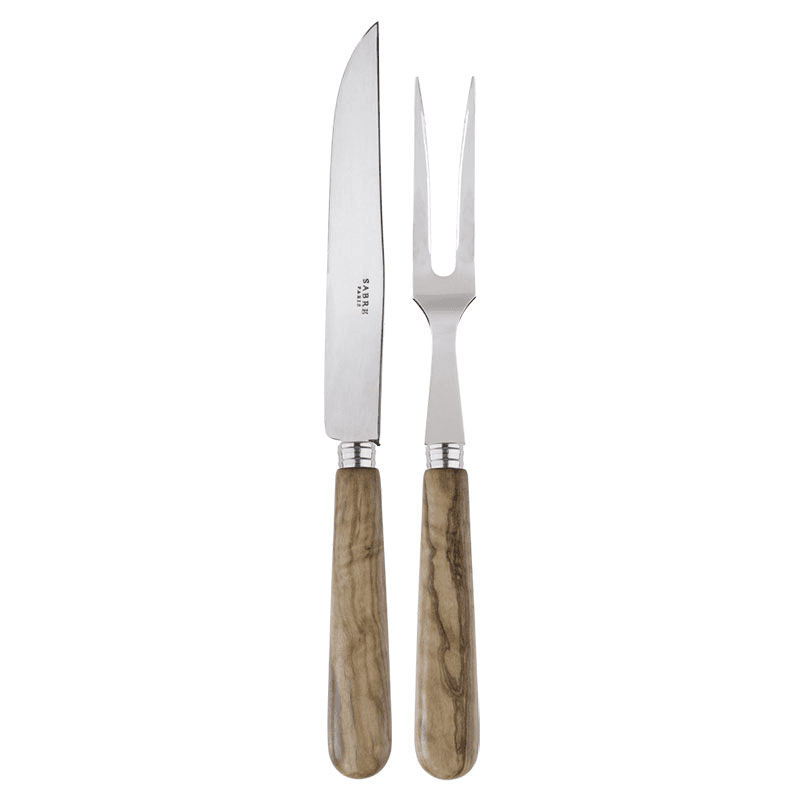 Lavandou 2 Piece Carving Set, Olive Wood