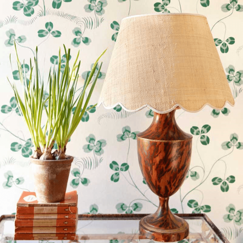 Raffia Scallop Lampshade