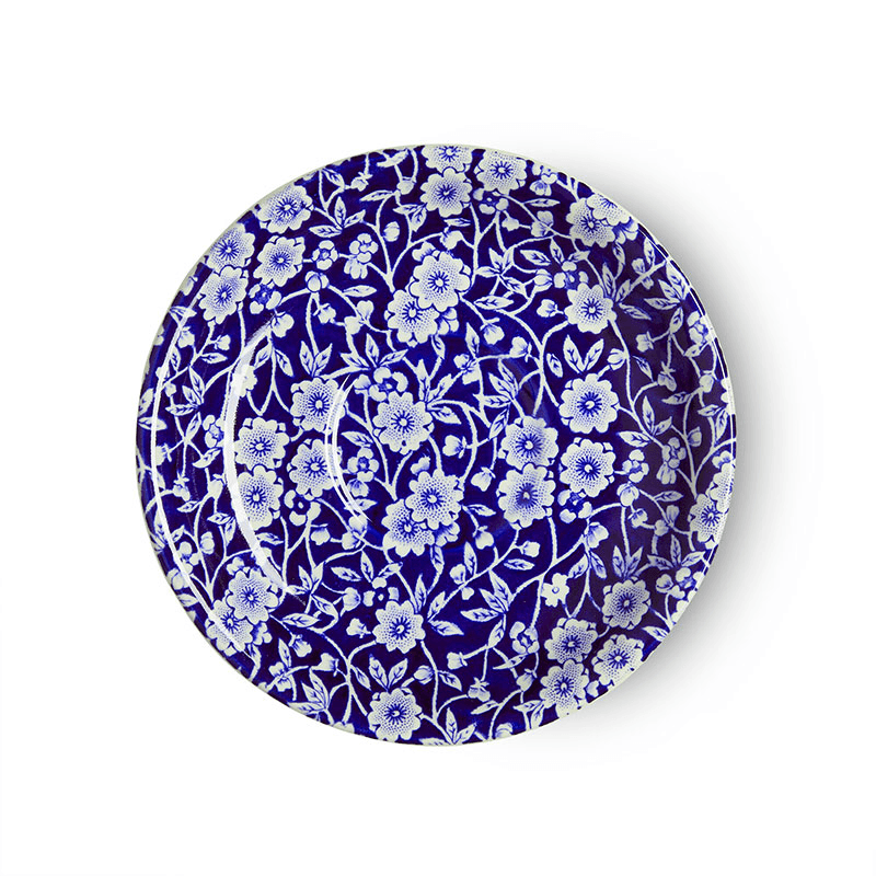 Calico Tea Saucer, Blue