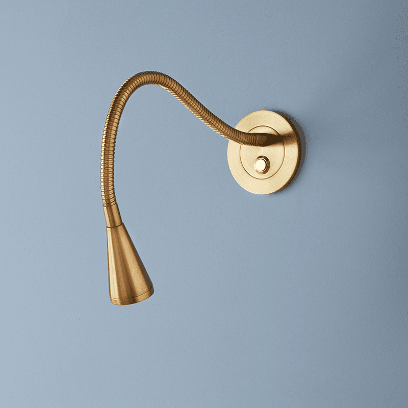 Limber Wall Light Fixture Only, Antique Brass