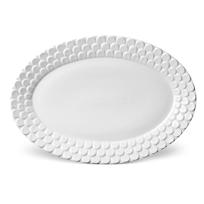 Aegean Oval platter, white