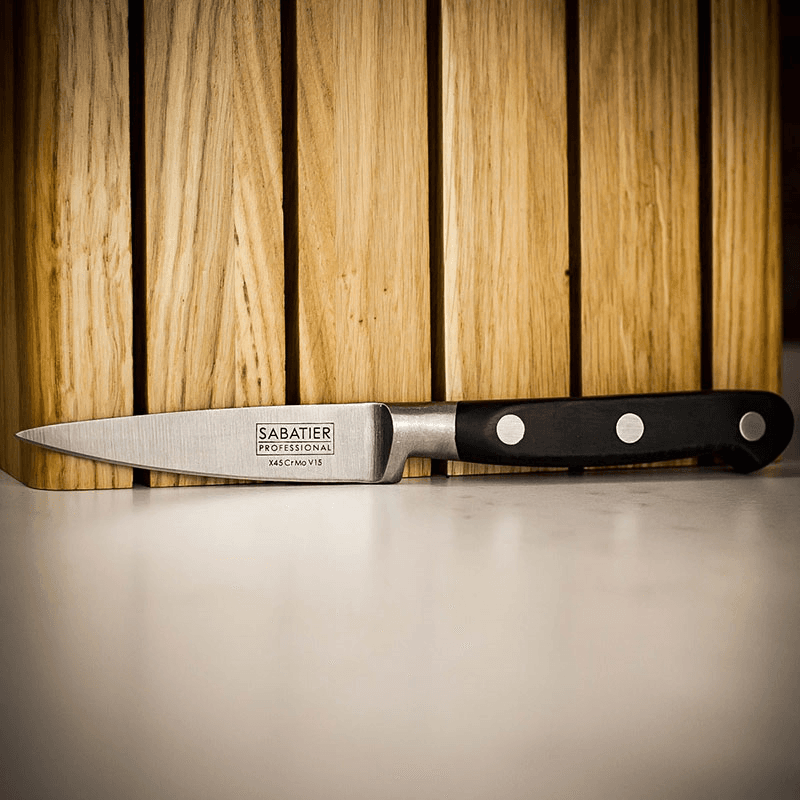 Knife Block with 5 Sabatier Knives, Oak
