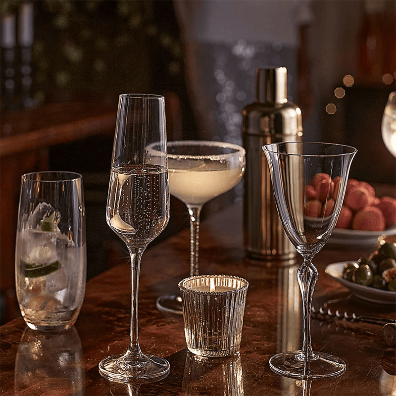Pimlico Set of 4 Champagne Flute, Clear