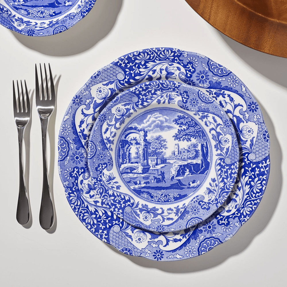 Blue Italian Set of 4 Plates