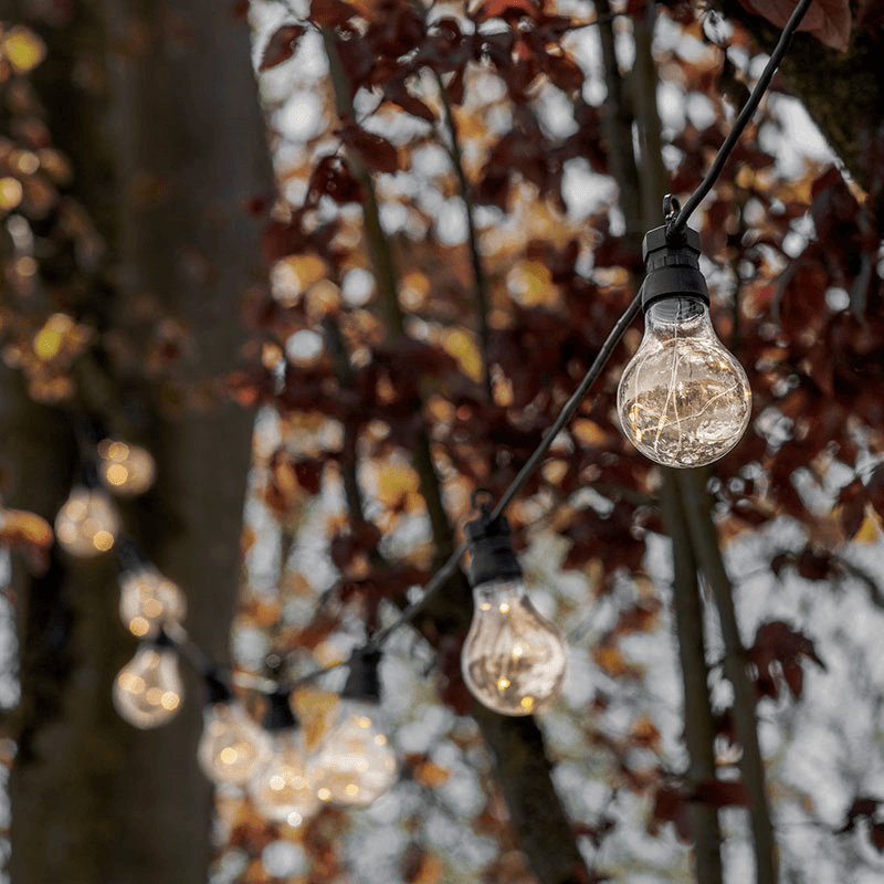 Classic Festoon Extendable Lights, Black