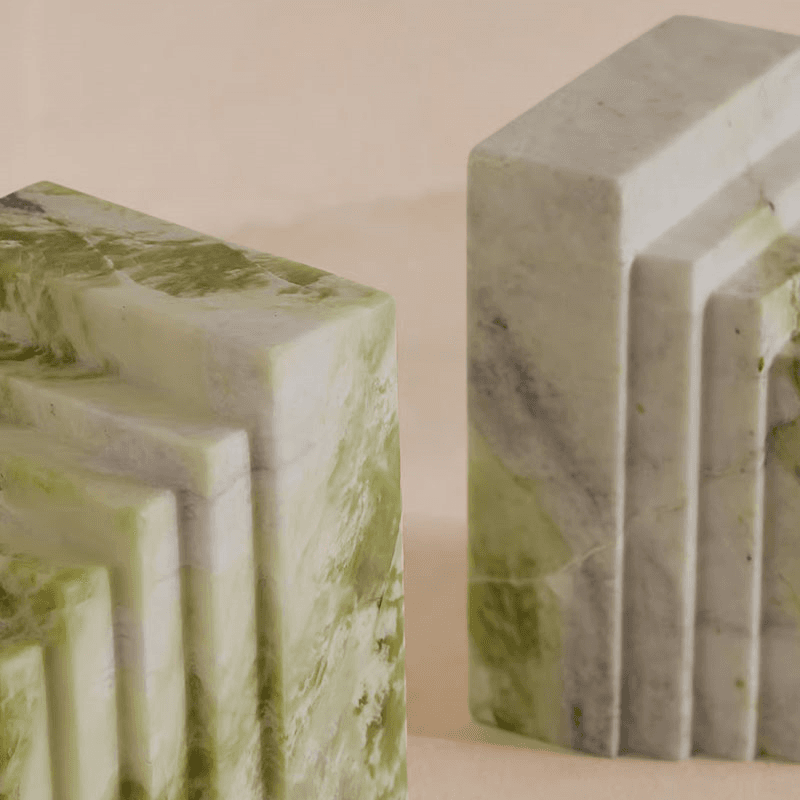 Lola Pair of Bookends, Green