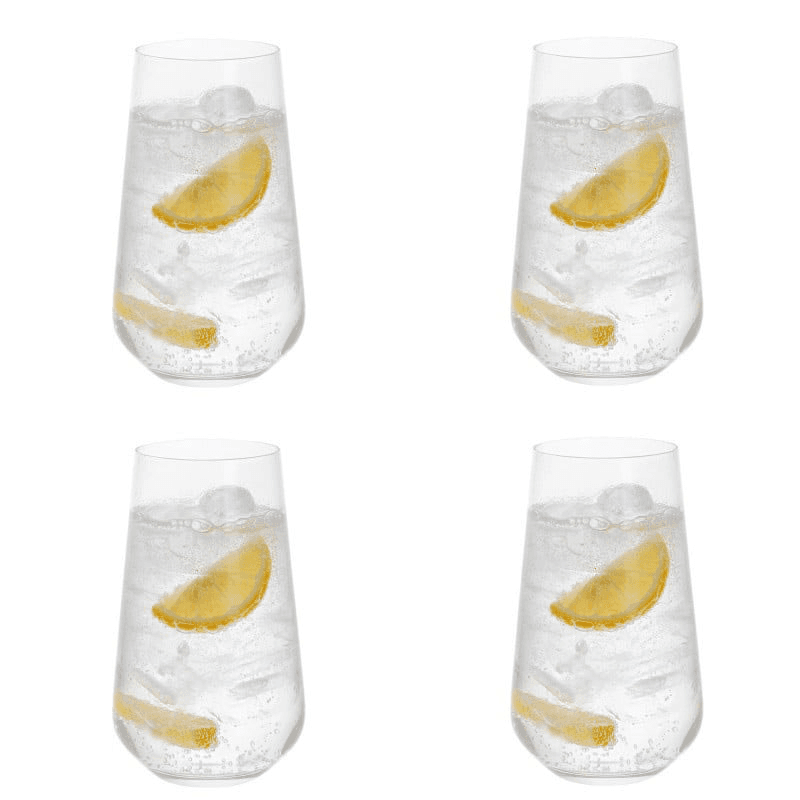 Cheers Set of 4 Highball Glasses, Clear