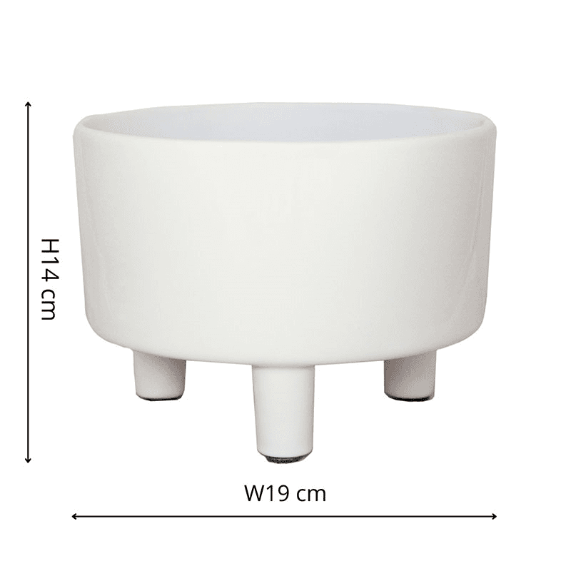 Pisa Bowl planter, White