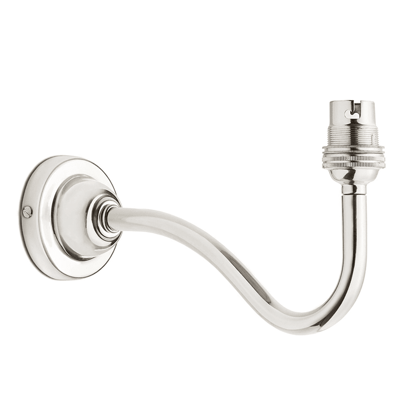 Swan Wall Light Fixture Only, Antique Silver