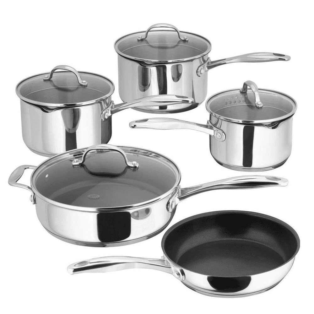 7000 5 Piece Draining Saucepan Set, Stainless Steel