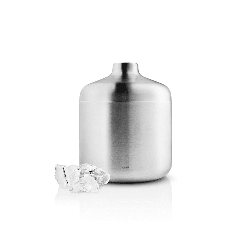 Liquid Lounge Insulated Ice Bucket with Scoop, Brushed Steel