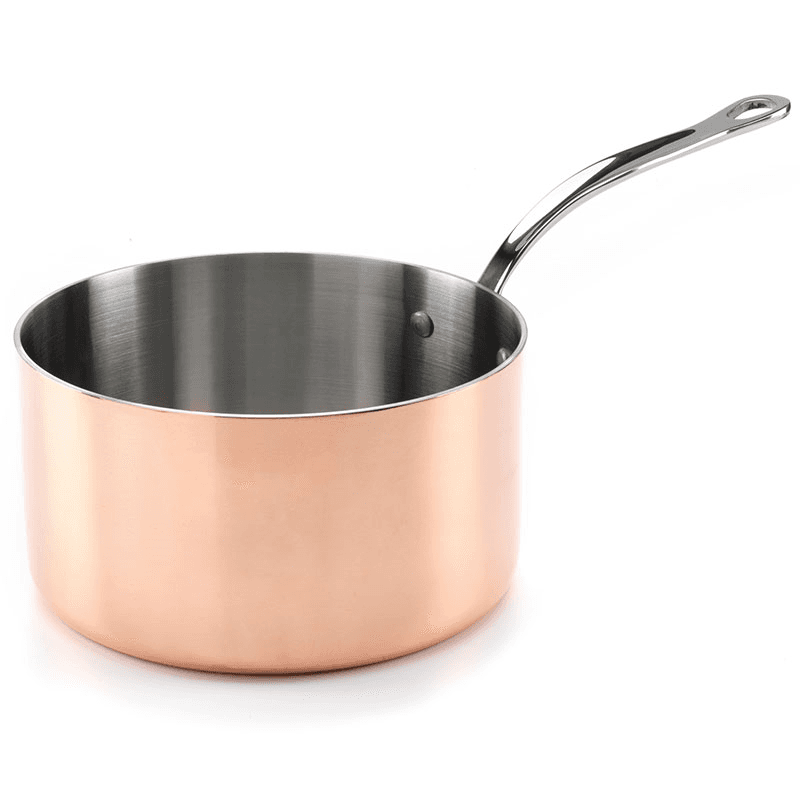 Induction Saucepan with Lid, Copper