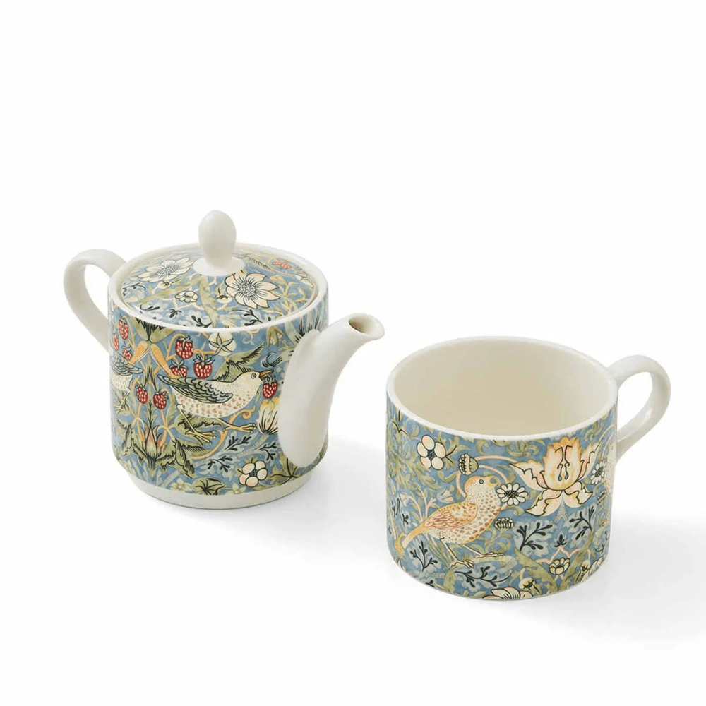 Morris & Co Tea for One Set, Strawberry Thief