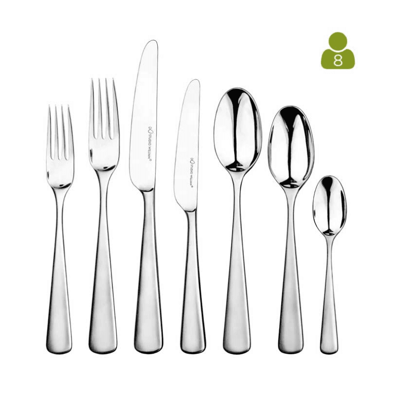 Mahogany Satin 56 Piece Cutlery Set
