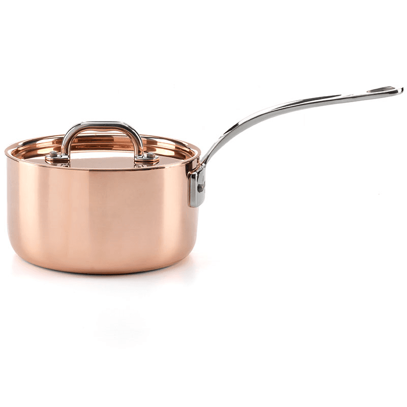 Induction Saucepan with Lid, Copper