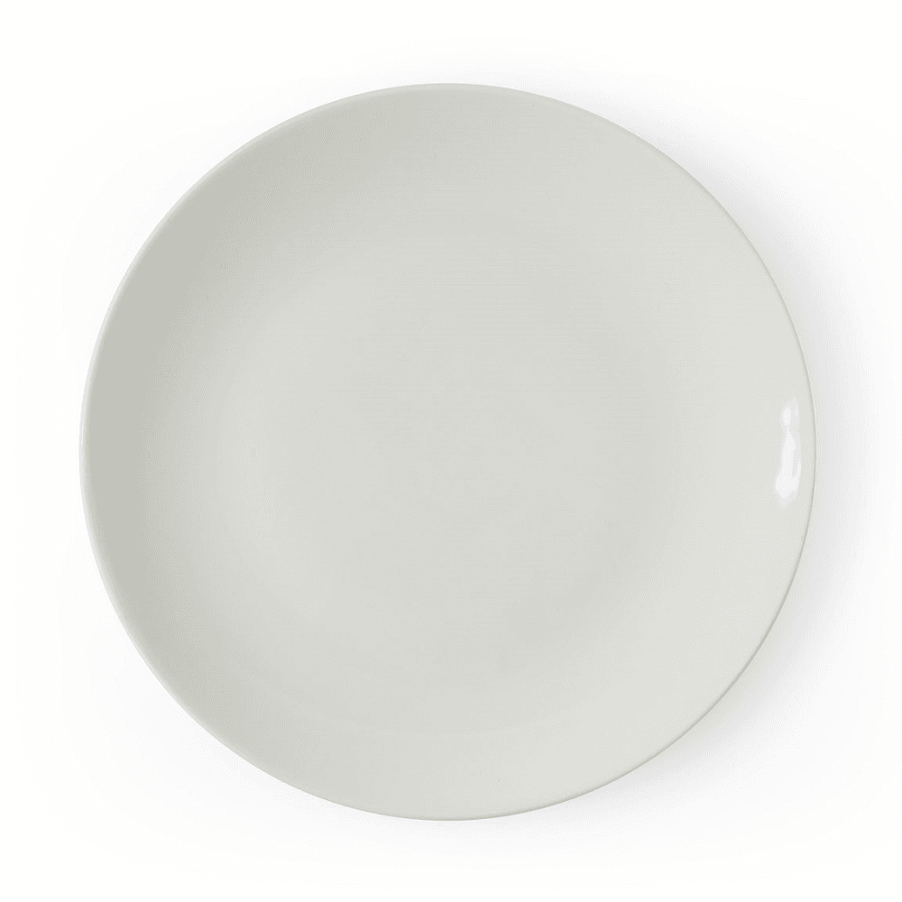 Arc Bone China Dinner Plate, White