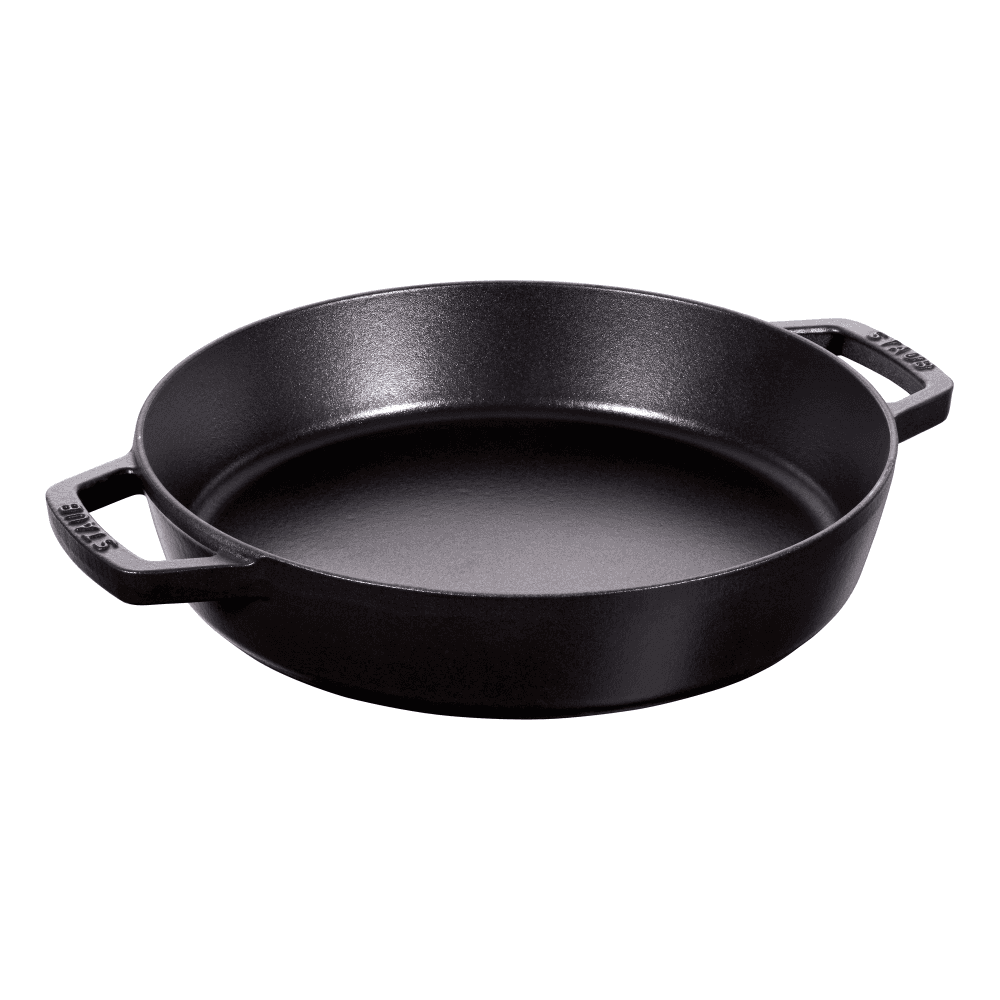 Double handle frying pan