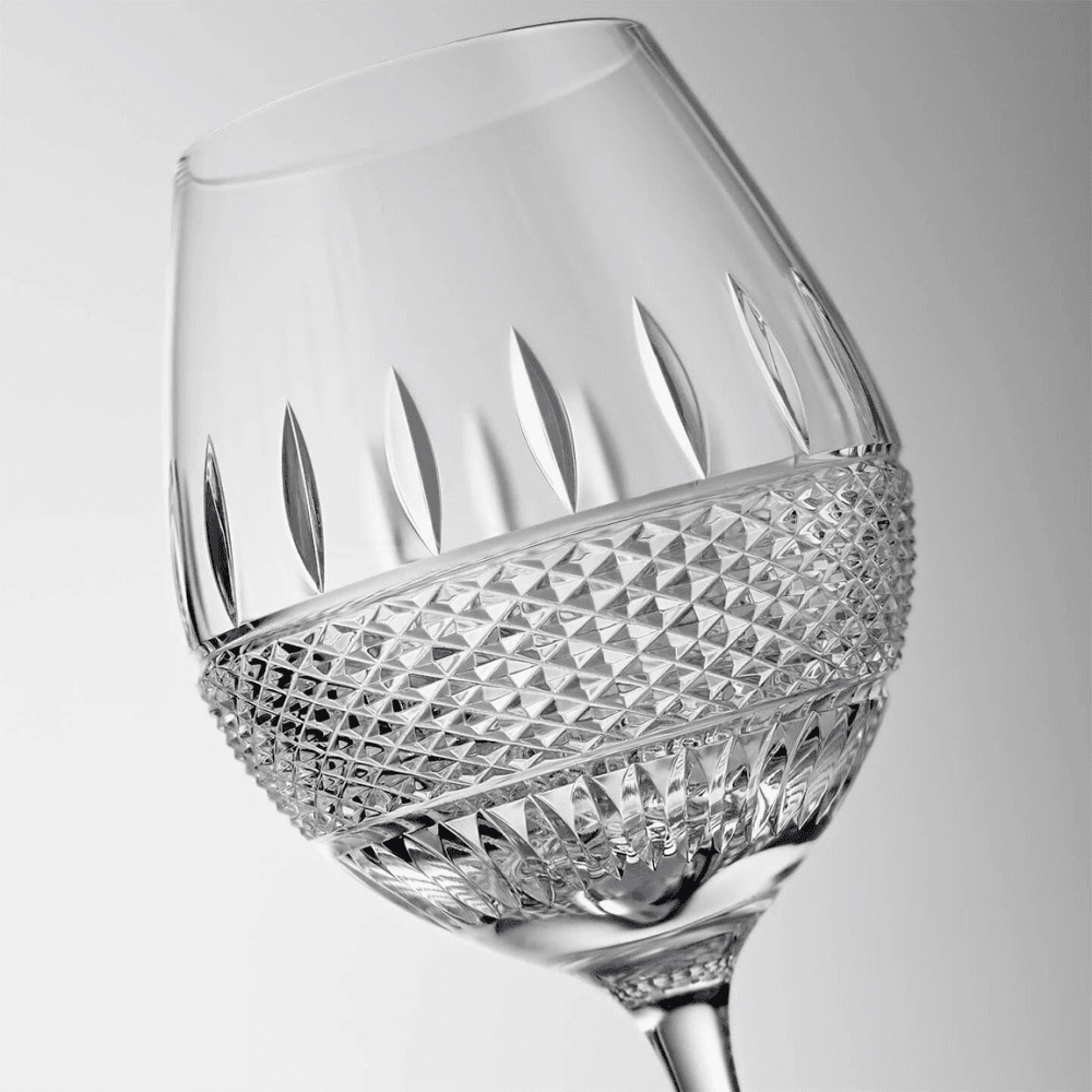 Masterclass Irish Lace Set of 2 Red Wine Glasses, Clear