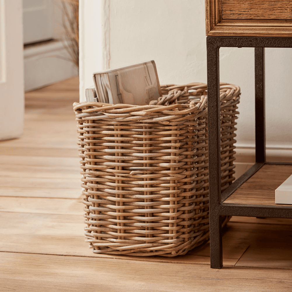 Rattan Magazine Rack, Natural