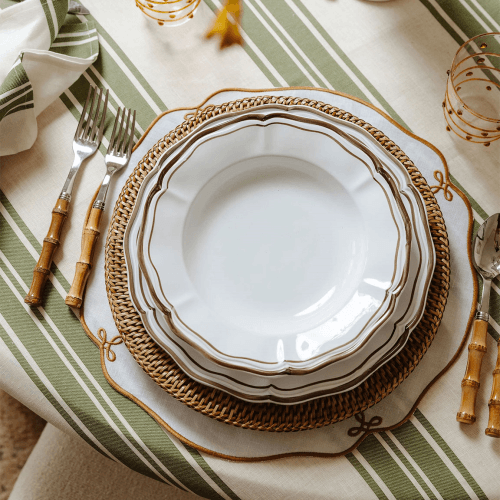 Image showing the Martha Set of 4 Placemats, Antique Gold, Antique Gold product.