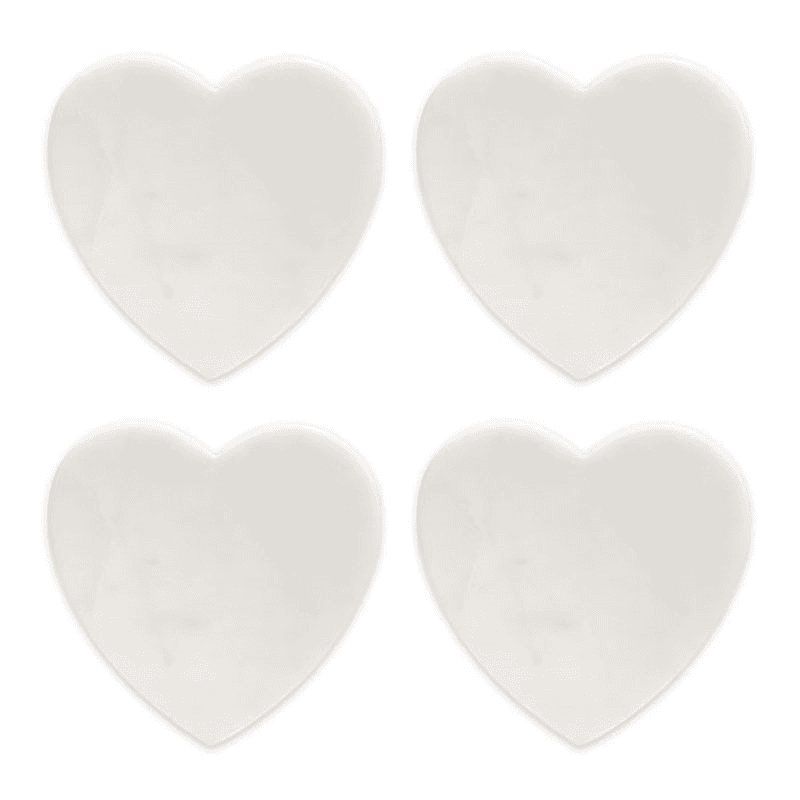 Marble Set of 4 Coasters, White