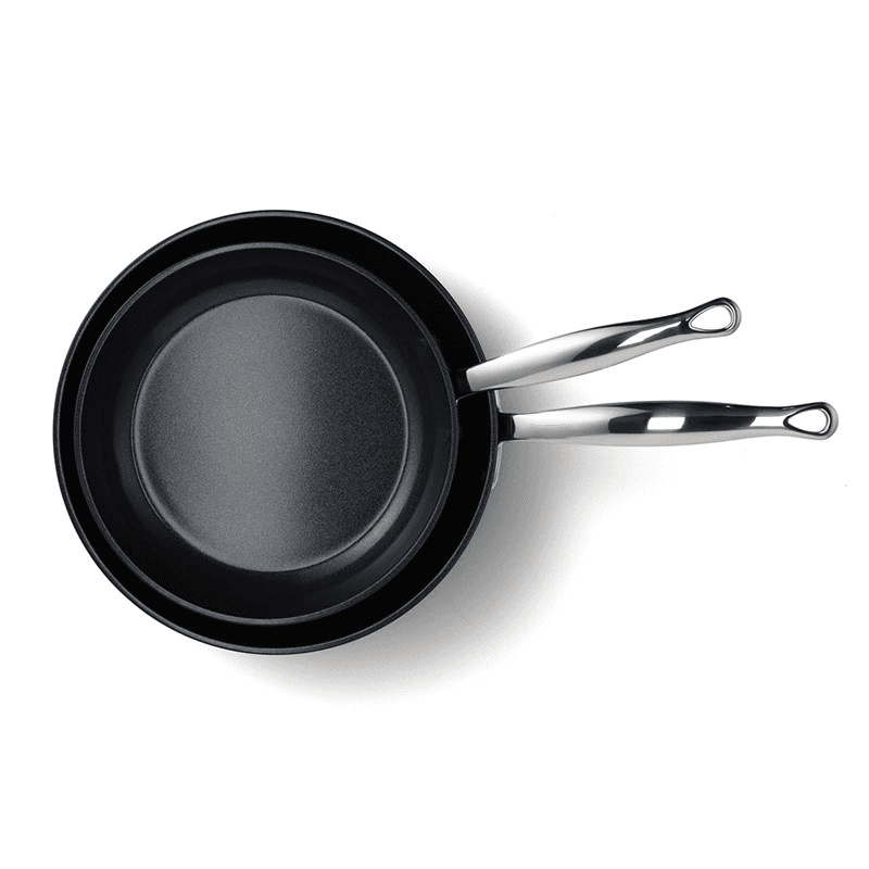 Barcelona Pro Non-Stick Frying Pan Set with Pan Protector Sheet, Black