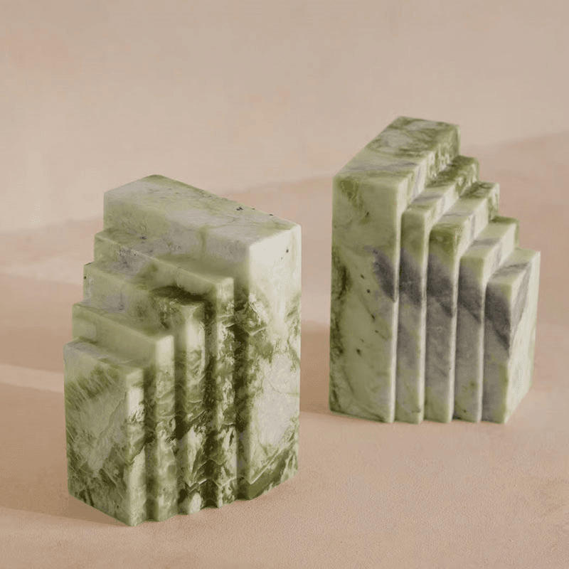 Lola Pair of Bookends, Green