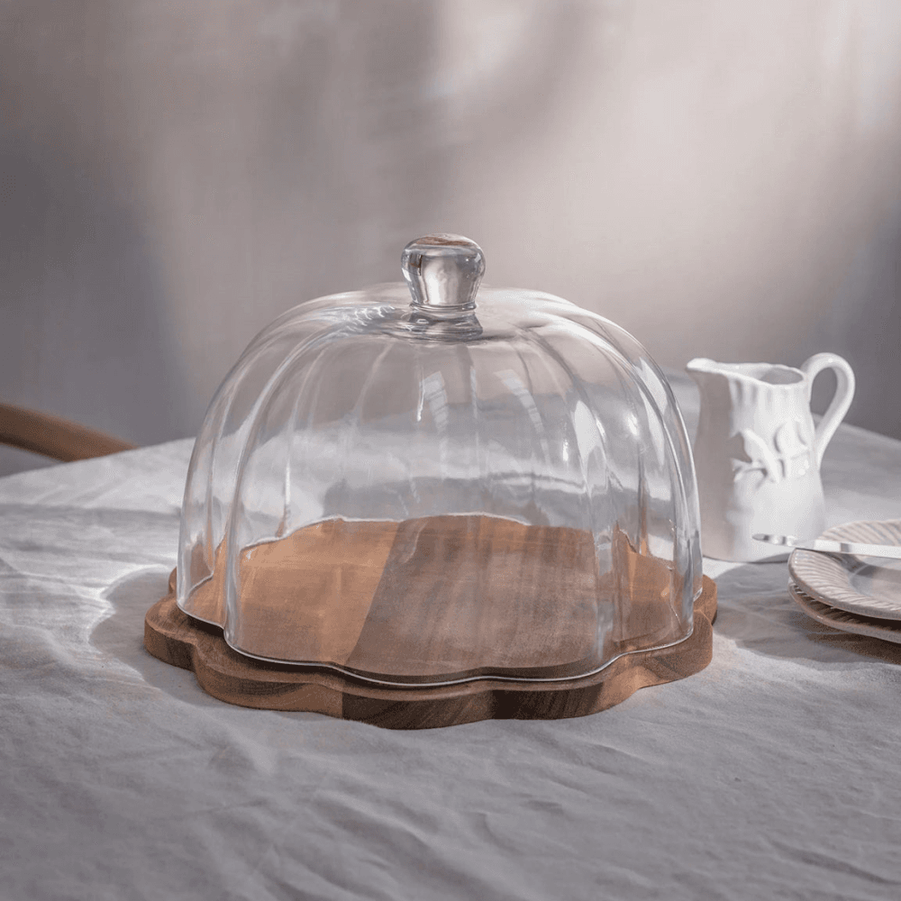 Mayfield Cake Dome, Acacia Wood
