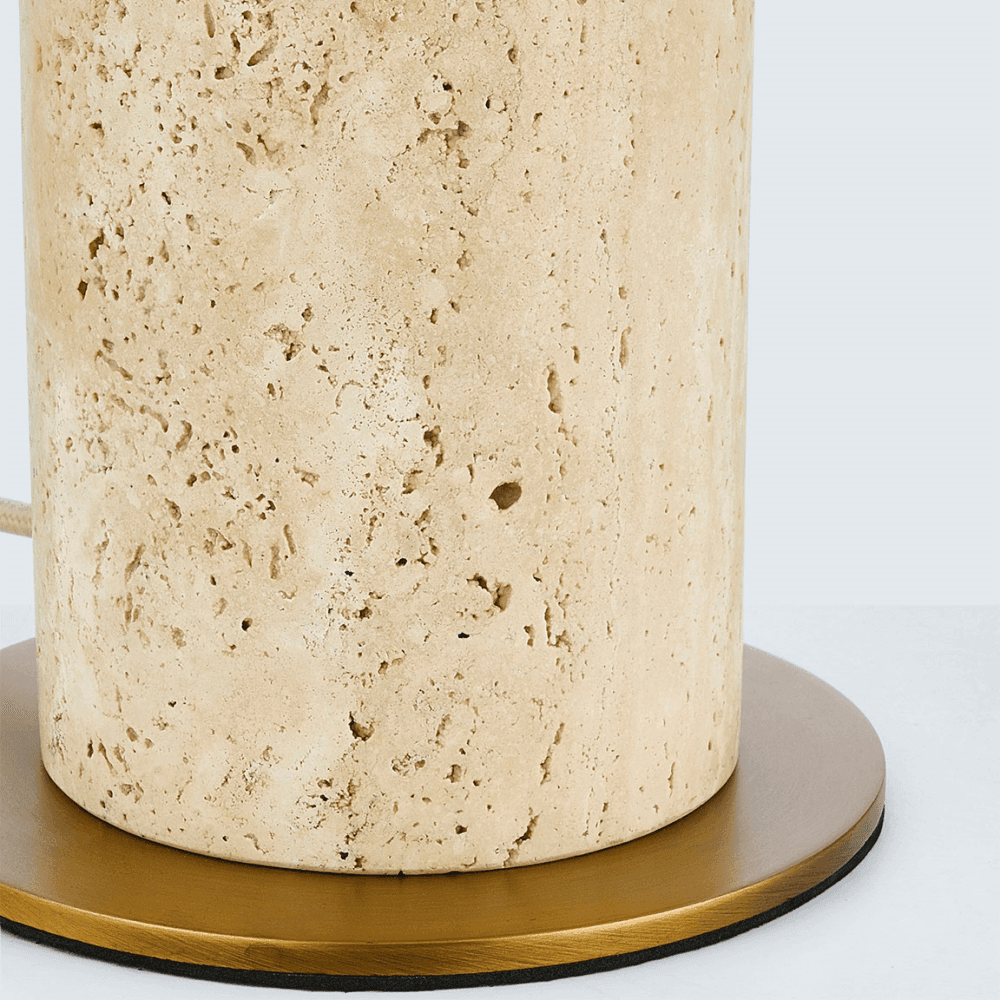 Porcini Marble Mini Table Lamp, Off White