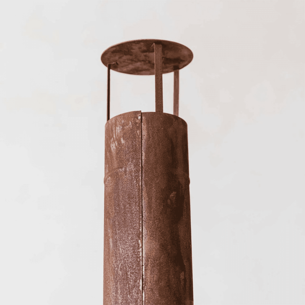 Oxidised Rust Log Burner, Brown