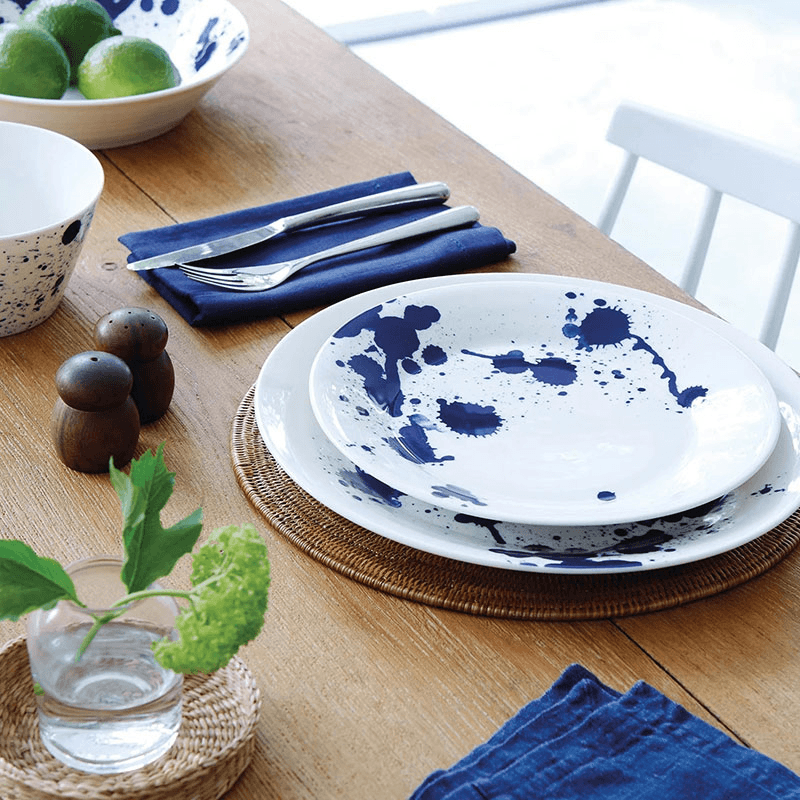Pacific - Splash Dessert Plate, Blue