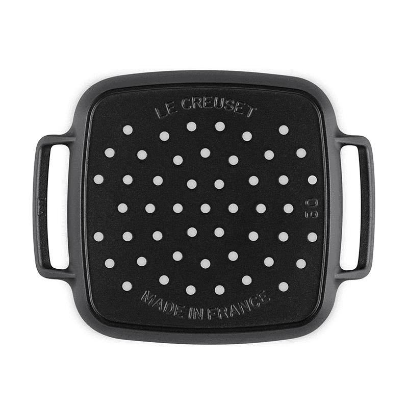 BBQ Square Grill Cooking Basket, Satin Black