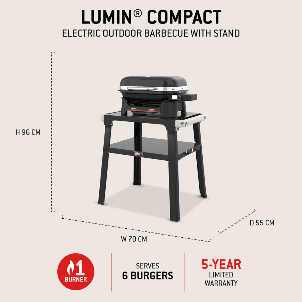 Lumin 1/2 Griddle With Stand, Black