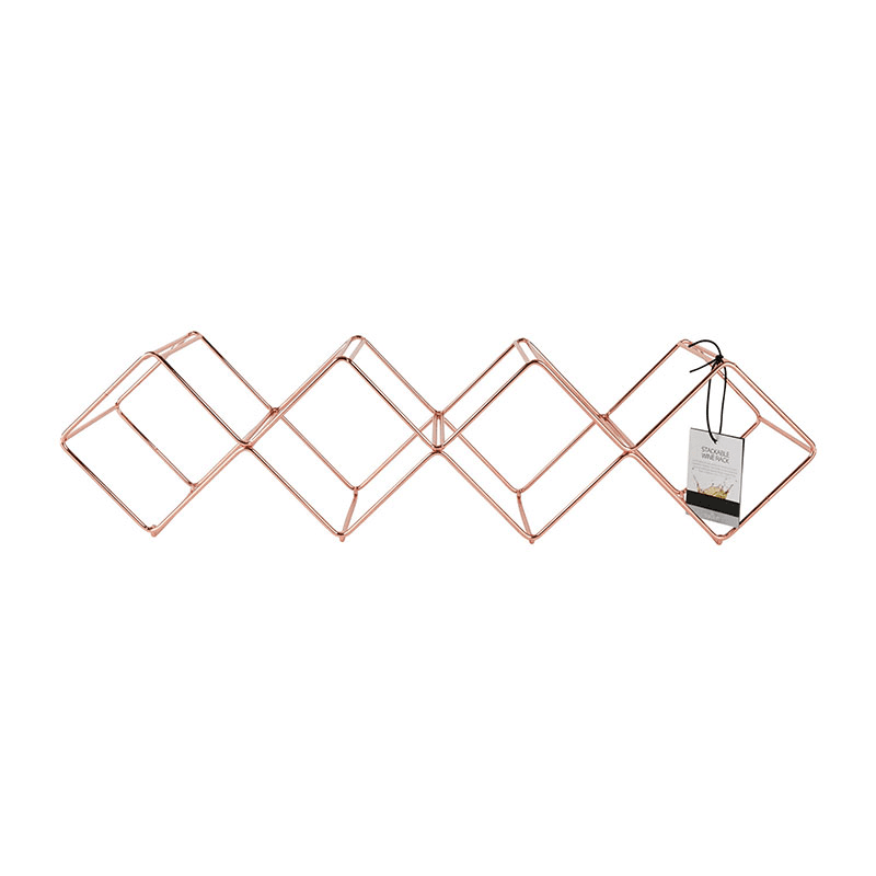 Stackable Wine Rack, Copper Finish