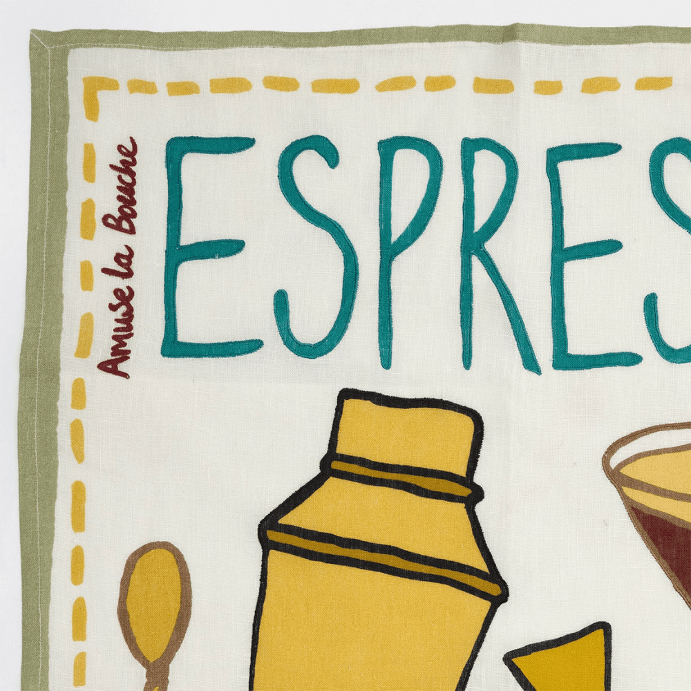 Espresso Martini Tea Towel, Multi