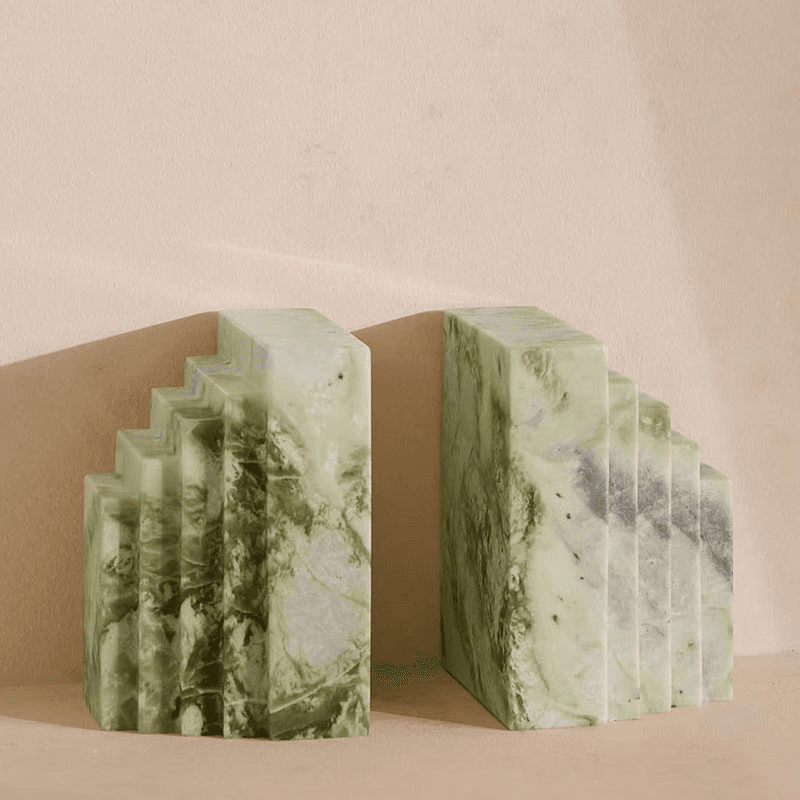 Lola Pair of Bookends, Green