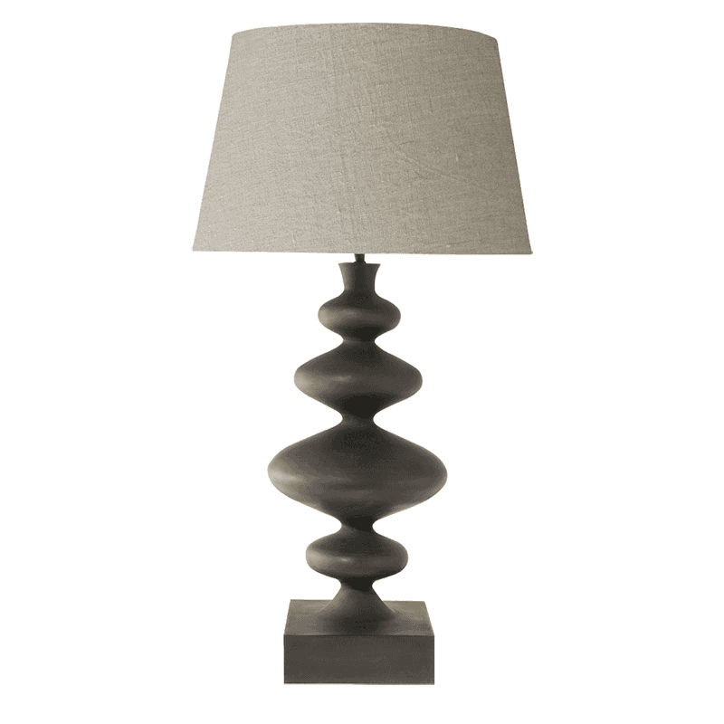 Minerva Large Metal Table Lamp - Base Only, Grey