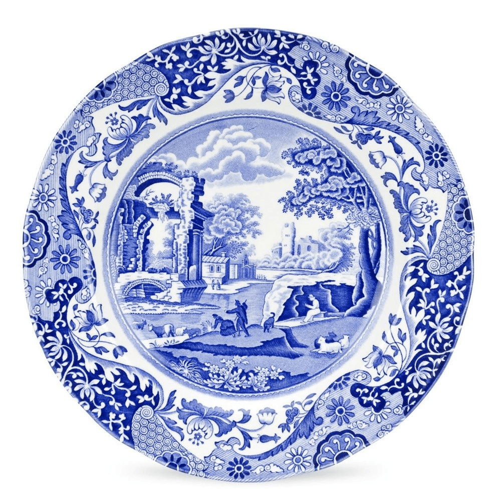 Blue Italian Set of 4 Plates