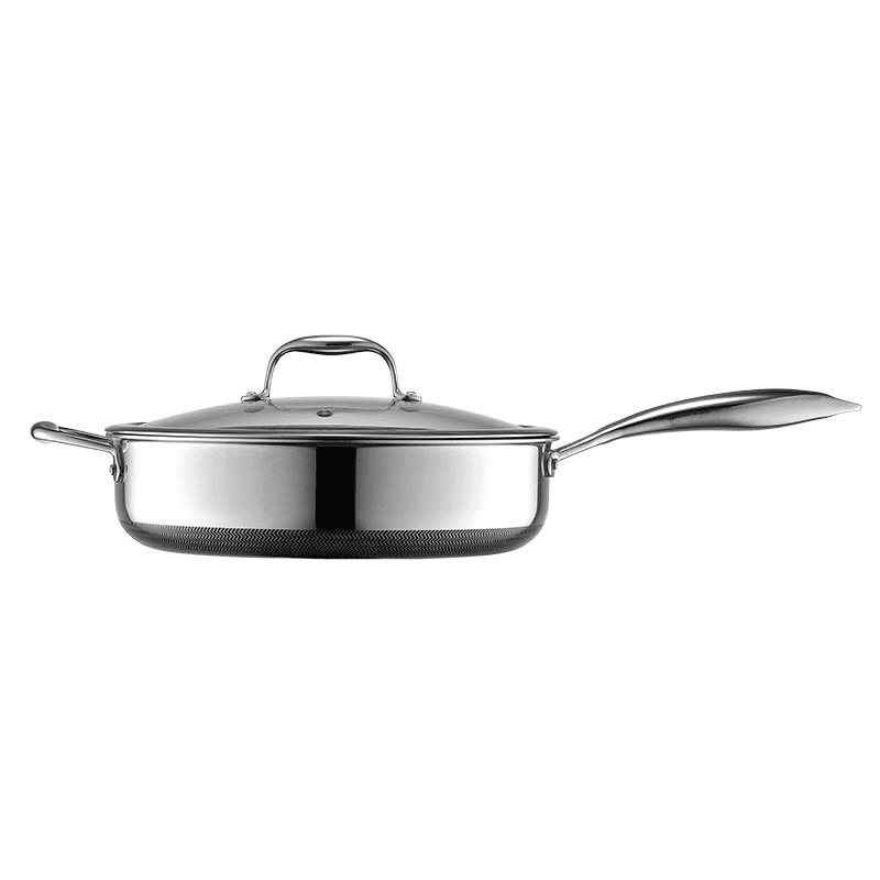 Hybrid Deep Saute Pan with Lid, Steel