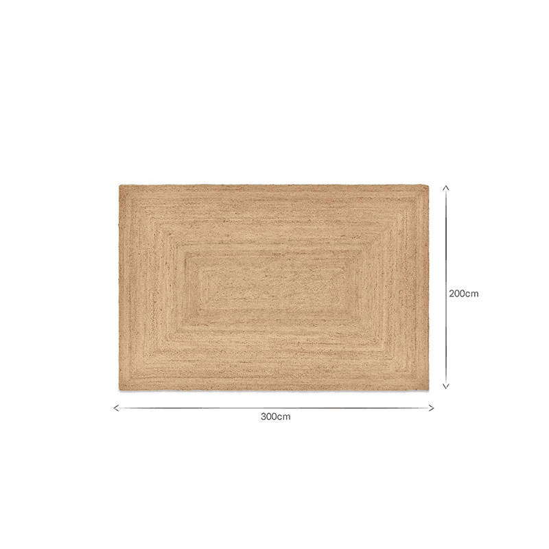 Braided Hemp Rug, Natural