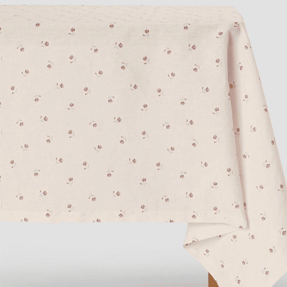 Posy Bud Tablecloth, Pearl
