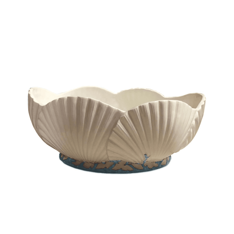 Saint Jacques Serving Dish, White and Blue