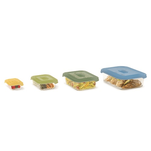 Nest 4 Piece Glass Storage Set, Clear