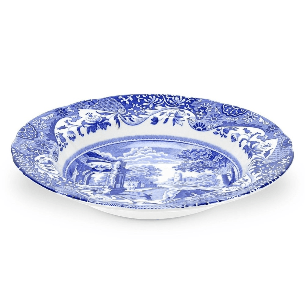 Blue Italian Set of 4 Soup Plates