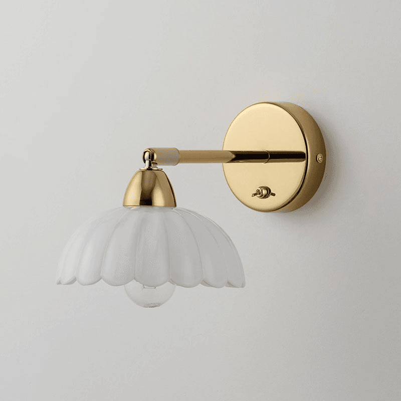 Flower Wall Light, Opal