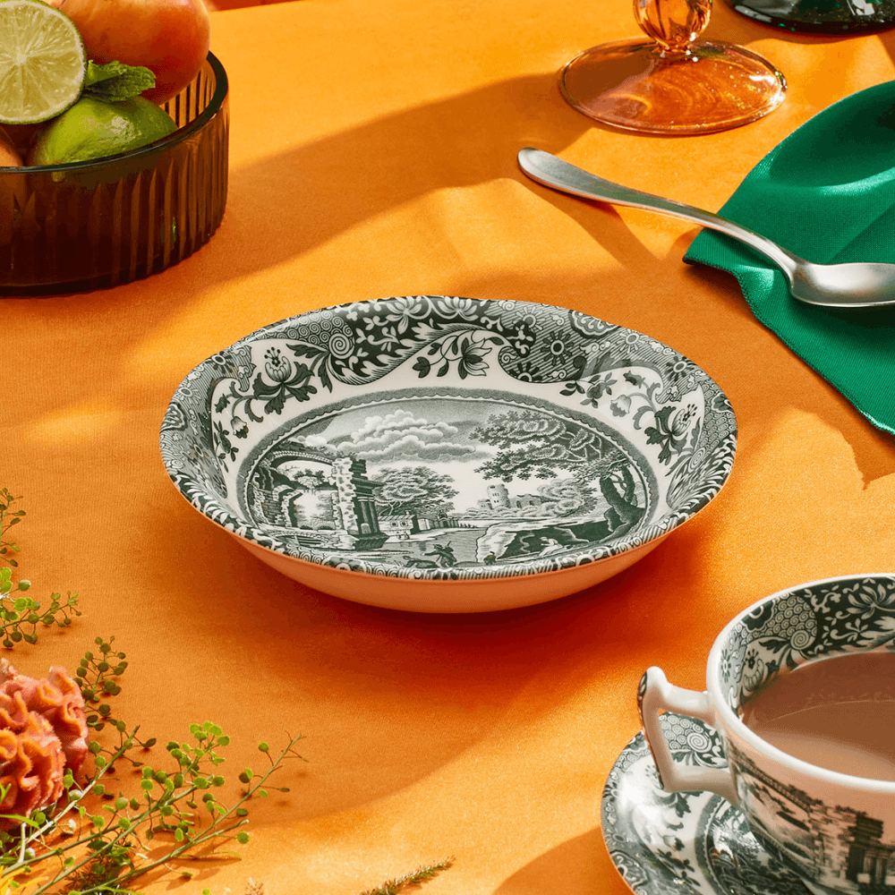 Heritage Italian Set of 4 Cereal Bowls, Green
