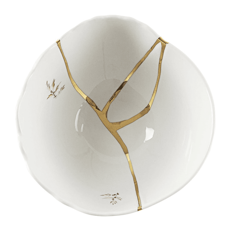 Kintsugi - No1 Bowl, white/gold