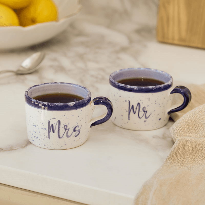 Mr & Mrs Espresso Mugs, Multi