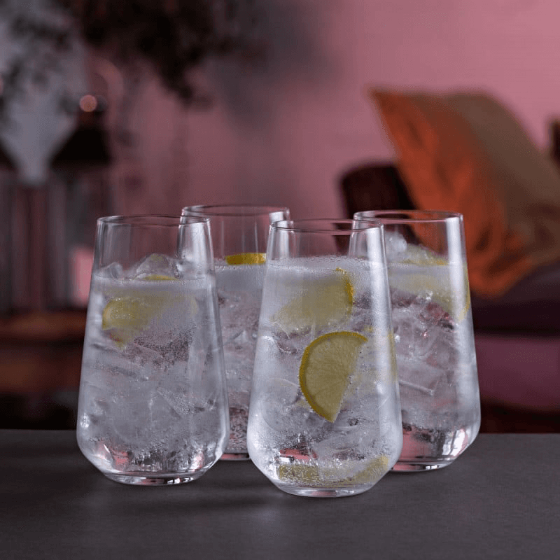 Cheers Set of 4 Highball Glasses, Clear