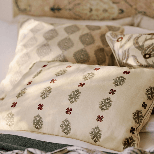 Image showing the Metsovo Cushion Cover, 65 x 42cm, Sage product.